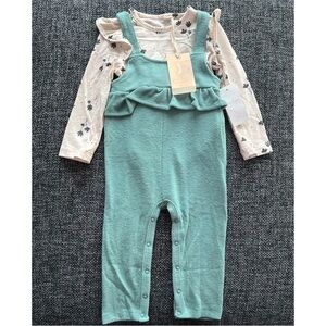 NWT Jessica Simpson Teal Overall Set Size 24 Months